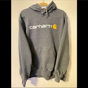 Carhartt Hoodie Sweatshirt Grey XL